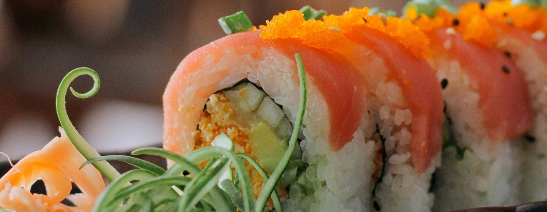 a plate of sushi